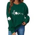 thumbnail image 3 of Guluxicc Sweatshirts for Women Casual Crewneck Long Sleeve Shirts St Patricks Day Letter Printed Graphic Pullover Tops, XL, 3 of 5