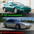 thumbnail image 4 of USR DEPO 90-96 300ZX Signal Lights - JDM Style Crystal Smoke Lens Front Bumper Turn Signal Lamps Set (Left + Right) Compatible with 1990-1996 Nissan 300ZX Z32 (Smoked with Amber Bulbs), 4 of 9