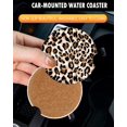 thumbnail image 5 of HPINK-T 2 Pack Leopard Ceramic Car Coasters 2.56 Inch,Absorbent Car Cup Holder Coaster for Women,Cute Auto Accessories with Finger Notch - Cheetah Printed Leopard, 5 of 10