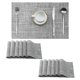 thumbnail image 1 of Juego de 12 Individuales Leetaltree en Gris Lino - Individuales Resistentes al Calor y Antideslizantes para Mesa de Comedor, Lavables y Duraderos de PVC Vinílico Tejido (Gris Lino, 12), 1 of 9