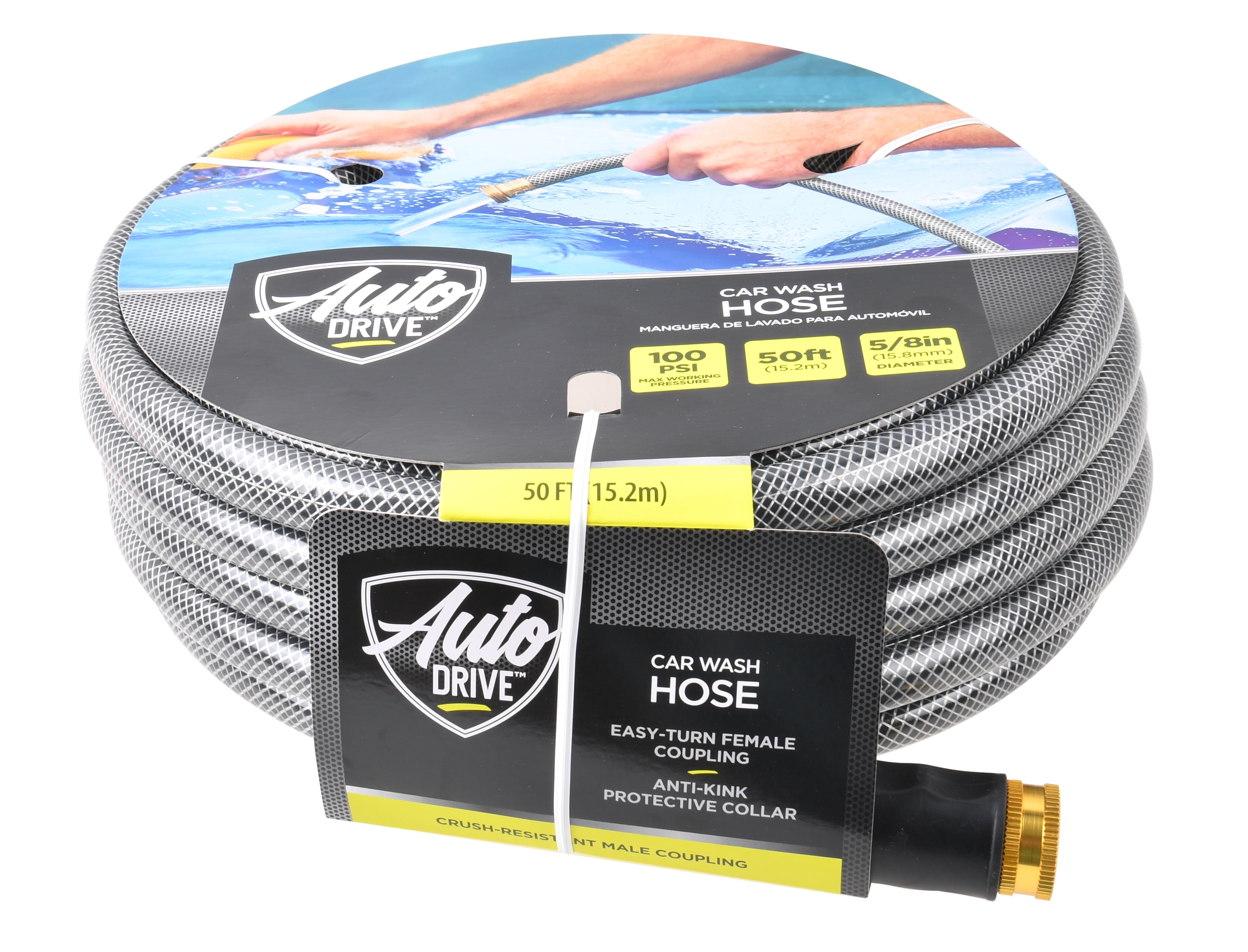 (6 pack) Auto Drive Heavy Duty Weather Proof 50 Foot PVC Car Wash Hose, #555125566