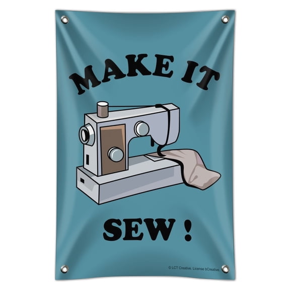 Make It Sew So Sewing Funny Humor Home Business Office Sign