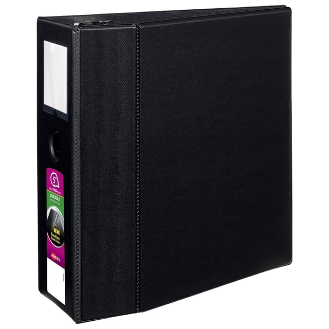 Binder Avery Durable, 3 anillos con 5 anillos EZD One Touch, color negro