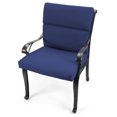 thumbnail image 2 of Jordan Manufacturing Sunbrella 44" x 22" Echo Midnight Blue Solid Rectangular Outdoor Chair Cushion with Ties and Hanger Loop, 2 of 12