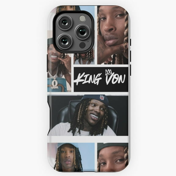 King Von Collage Rapper Hip Hop Art Phone Case for iPhone 16 15 14 13 12 11 Pro Max