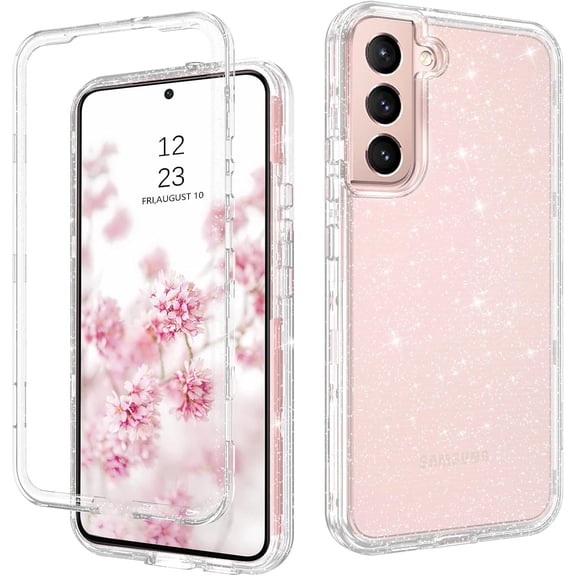 for Samsung Galaxy S22 Plus Case Clear Glitter Shockproof Bling Shining Transparent Durable Duty Protective Cover【NOT FIT galaxy s22】【NOT FIT galaxy s22 ultra】