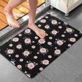 thumbnail image 4 of Pioneer Flower Floral Print Pattern Bathroom Rugs Mat, Non Slip Microfiber Bathroom Rug with Rubber Backing, Soft Mats for Bathroom Floor Tub Shower, 20"x32", 4 of 5