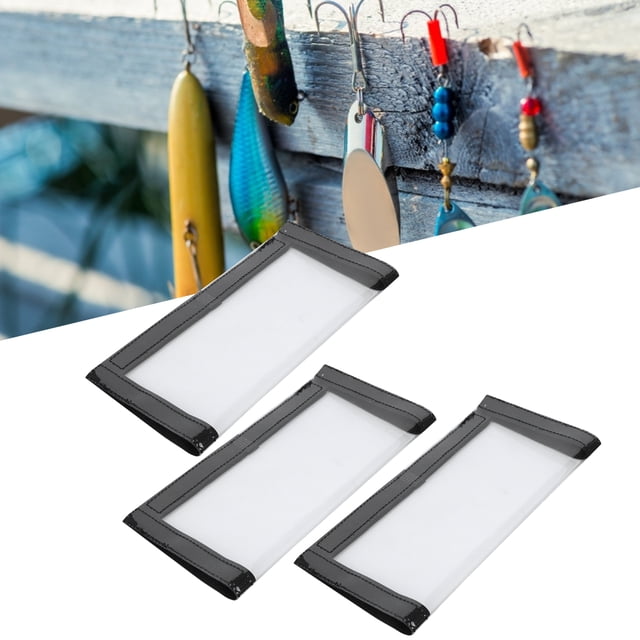 HURRISE Fishing Hook Wraps,Fishing Lure Wraps,3PCS PVC Fishing Lure Wraps Hook Protective Covers Bait Storage Fishing Accessories