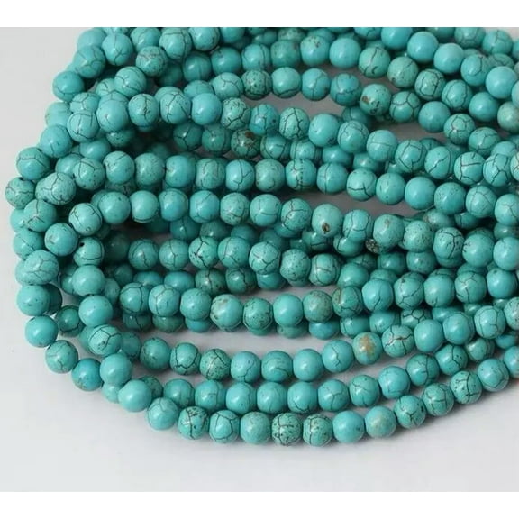 U8MO 8mm Green Turquoise Round Loose Beads 100pcs