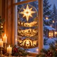 thumbnail image 6 of Bethlehem Star of Faith Lighted Nativity, Nativity Scene Christmas Window Decorations, Religious Theme Christmas Decorations for Living Room, Window, 6 of 7