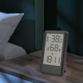 thumbnail image 1 of Reloj Despertador Digital Portátil, Indicador de Temperatura, Indicador de Humedad, Función de Repetición, Reloj de Escritorio, Reloj ed Negro perfecl Despertador digital, 1 of 7