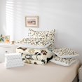 thumbnail image 6 of Homewish Dog Paw Bone 7 Pieces Full Size Bedding Sets,Woof Print Full Size Bed in a Bag,Beige,Reversible, 6 of 8