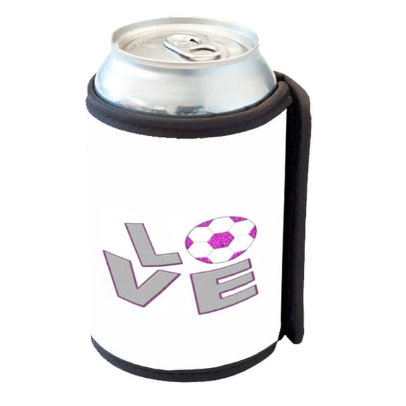 KuzmarK Insulated Drink Can Cooler Hugger - Love Boys Soccer