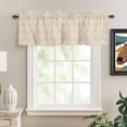 thumbnail image 2 of Beige Baroque Kitchen Valances for Windows, Retro Farmhouse Abstract Scroll Floral Bathroom Window Valances 60x18 Inch Rod Pocket Window Treatments Valance Curtains for Living Room Bedroom Decor, 2 of 9
