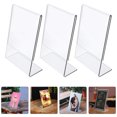 thumbnail image 2 of MasteelfCA Support de Panneau en Acrylique 3 Pcs, Dos Incliné, Support de Table Transparent pour Menu de Documents, 2 of 7