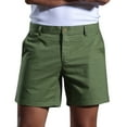 thumbnail image 2 of Men Shorts Solid Fashion Button Zipper Sports Elastic Mid-waist Lace-up Shorts Casual Shorts for Men Green L, 2 of 7