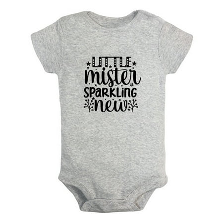 

Little Mister Sparkling New Funny Rompers For Babies Newborn Baby Unisex Bodysuits Infant Jumpsuits Toddler 0-12 Months Kids One-Piece Oufits (Gray 6-12 Months)