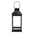 thumbnail image 2 of Giana 16 Inch Lantern, Square Black Stainless Steel Frame, Tempered Glass, 2 of 3