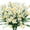 White, variant on Weatherproof Artificial Plant, UV Protected Fade Resistant Plastic Flowers for Outdoor Garden & Indoor Home Decor, 1PC Low Maintenance Greenery