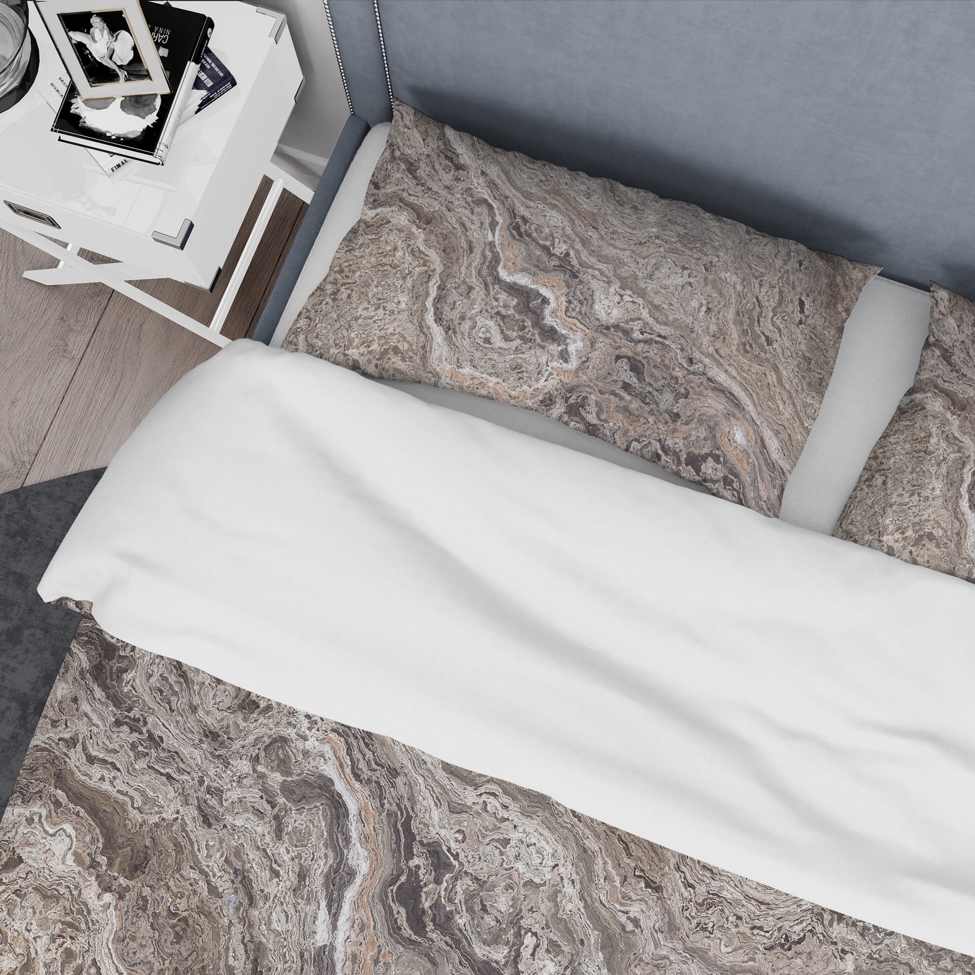 Designart 'Onyx Travertine Tile' Mid-Century Modern Duvet Cover Set