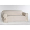 thumbnail image 2 of Cotton Twill One Piece Loveseat Slipcover in Natural, 2 of 3