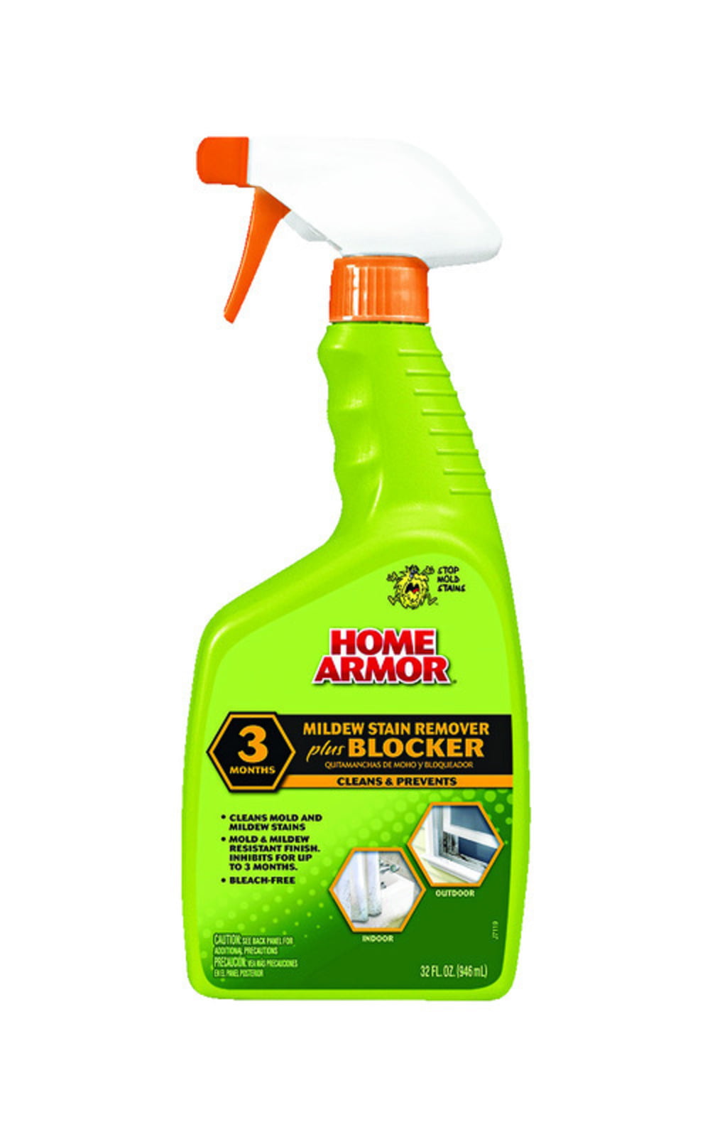 HOME ARMOR Mildew Stain Remover - Bleach Free Cleaner Spray - 32 ounce