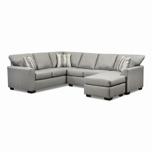 Neo Living NL702-GRAY-SEC-CHAISE Evelyn Corner Sectional with Right Facing Chaise, Gray
