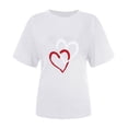 thumbnail image 5 of Tbopshirt Valentine's Day T-Shirts for Women Short Sleeve Graphic Tees,Summer Plus Size Tops,Valentines Day Fashion Crewneck Printing Love Heart T-Shirt Casual Loose Womens Tops S-XXXL, 5 of 6