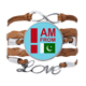 thumbnail image 1 of Soy de Pakistan Pulsera de cuero Negro trenzado pulsera de cuerda de amor Unbranded  M, 1 of 3