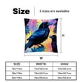 thumbnail image 5 of Crow Velvet Throw Pillow Covers with Unique Patterns - Set of 2, 16x16, 18x18, 20x20 Inches or Living Room, Bedroom, and More!, 5 of 6