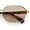 Gold Tortoise - Brown, variant on Gentlemanly Octagonal Narrow Rectangle Metal Rim Hipster Sunglasses Gold Black - Black