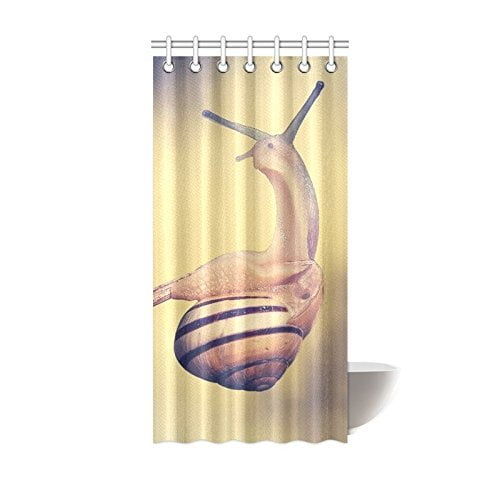 MOHome Cute Snail Shower Curtain Waterproof Polyester Fabric Shower