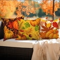 thumbnail image 3 of DaShan Fall Orange Throw Pillow Covers 20x20 Set of 4,Pumpkin Maple Leaves Pillow Cases for Bedroom Sofa Couch, 3 of 6