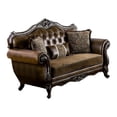 thumbnail image 6 of Sena Loveseat, Faux Leather, Rolled Arms, Cherry Brown Solid Wood, 74 Inch, 6 of 9