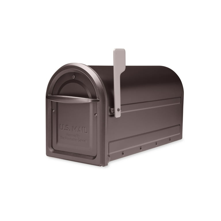 Mapleton Post Mount Mailbox Rubbed Bronze with Premium Champagne Flag Mapleton Post Mount Mailbox Rubbed Bronze with Premium Champagne Flag