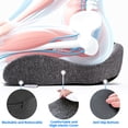 thumbnail image 6 of U Shape Seat Cushion for Tailbone Pain Relief – Coccyx Cushion with Memory Foam, Non-Slip Bottom – Office Chair & Car Seat Cushion for Driving, Back Pain, Long Sitting, 6 of 10