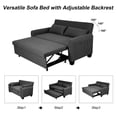thumbnail image 5 of Liangfu 60 inch Convertible Sofa Bed with Adjustable Backrest, Pull - Out Design & Side Storage, Ideal for Multi - Space Use for Living Room, Bedroom, Study Gray, 5 of 6