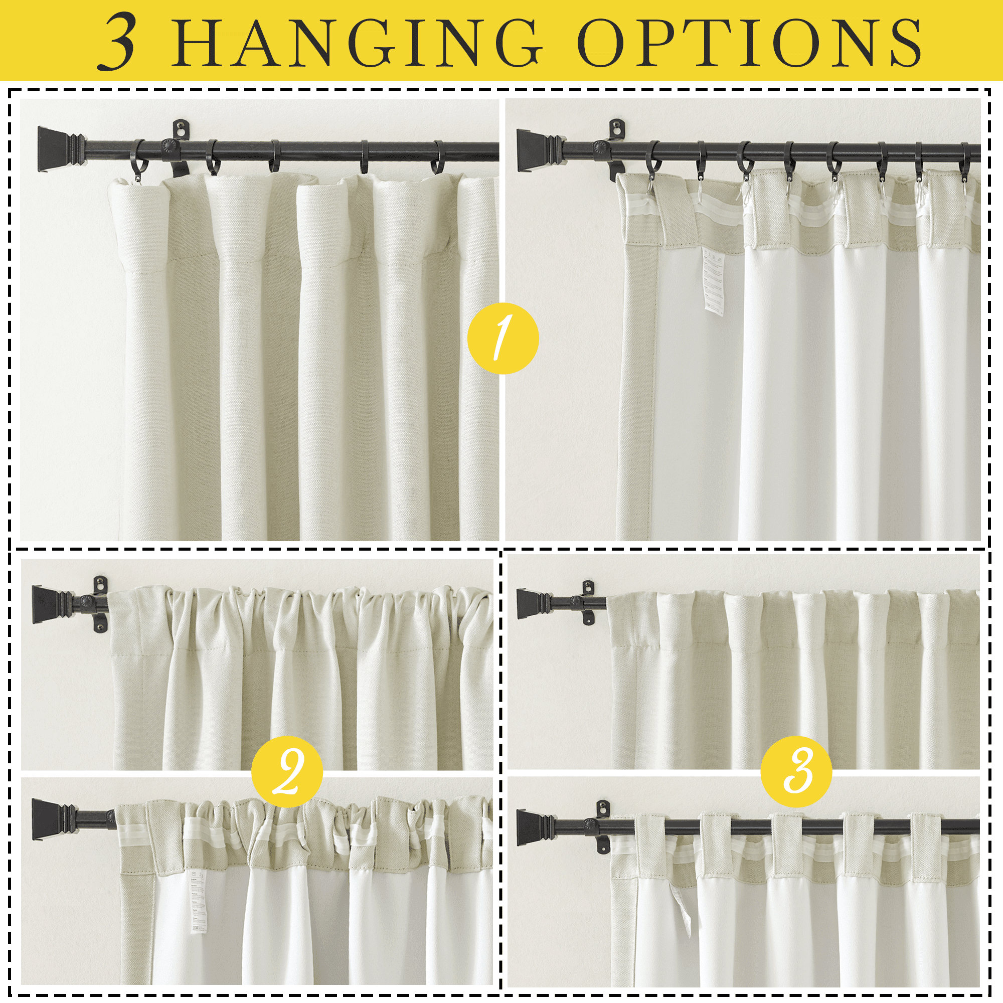 NICETOWN Faux Linen Blackout Curtains & Drapes for Living Room 84 inches Long 50" Wide, Pinch Pleated Light Blocking Window Treatments Thermal Insulated Curtains for Bedroom, 2 Panels,Ivory