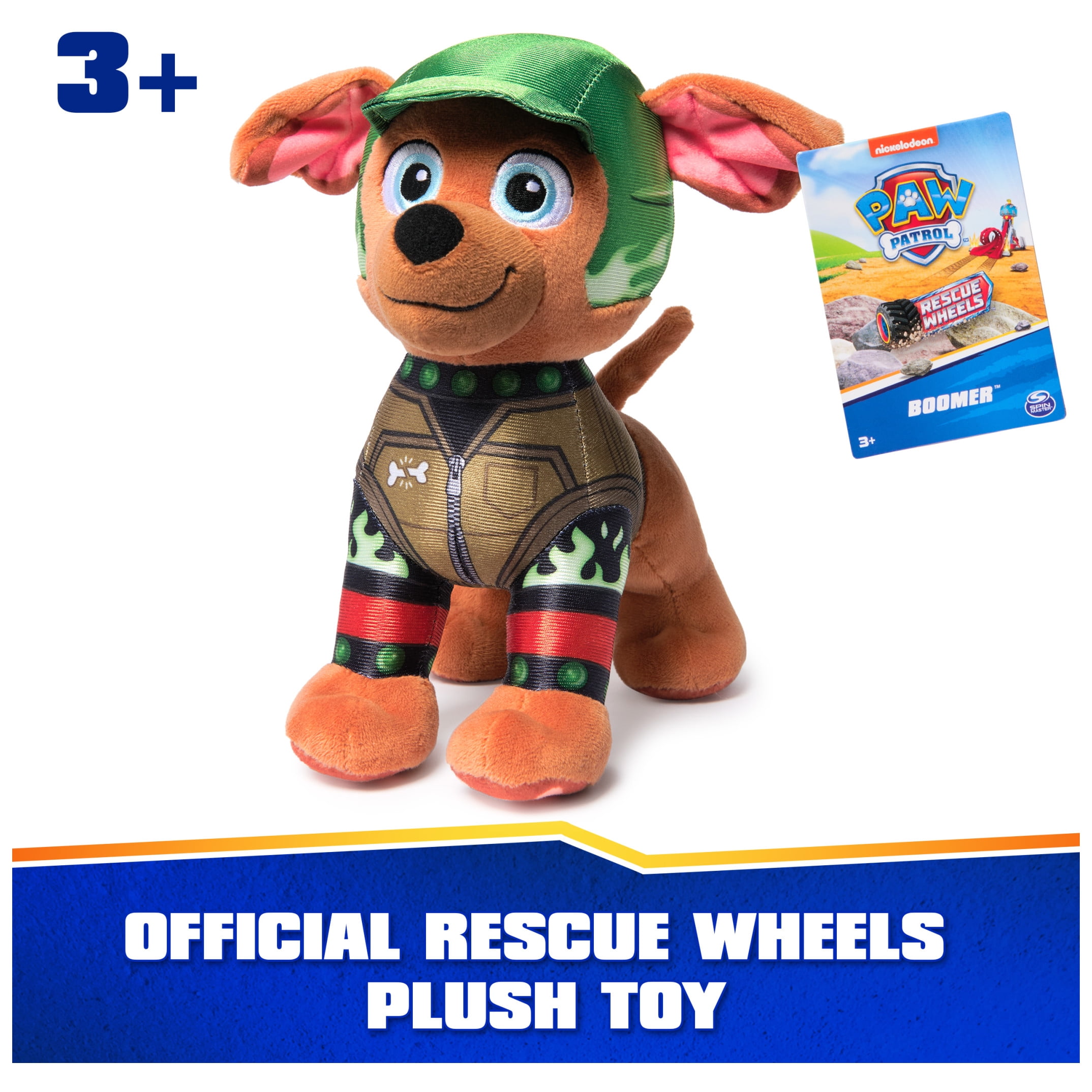 PAW Patrol Rescue Wheels, Boomer 8-Inch Plush Toy for Kids Ages 3+