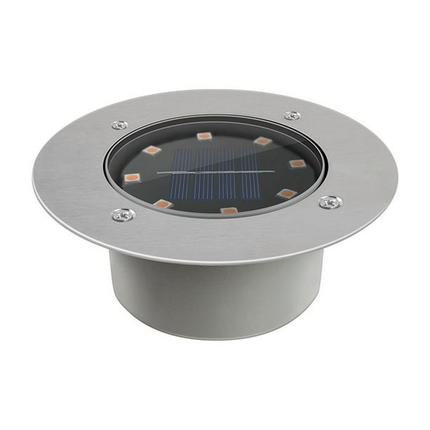 Luces solares de suelo para exteriores, luz LED solar impermeable para jardín, patio, escalones y pasarelas, luces solares LED de color blanco cálido