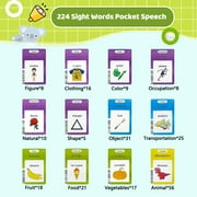 Talking Flash Cards for Boys and Girls, Speech Therapy Toys, Autism Sensory Toys for Autistic Children, Learning Montessori Toys with Gift Package, 224 Sight Words Talking Flash Cards