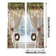 thumbnail image 2 of Cortinas estampadas para fiestas 2 piezas de cortinas estampadas en 2D planas rojas con copos de nieve y motivos, adecuadas para dormitorios y salones, 2 of 6