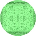 thumbnail image 1 of Ahgly Company Indoor Round Oriental Emerald Green Traditional Area Rugs, 7' Round, 1 of 4