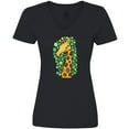 thumbnail image 3 of Inktastic Giraffe silhouette Women's V-Neck T-Shirt, 3 of 5