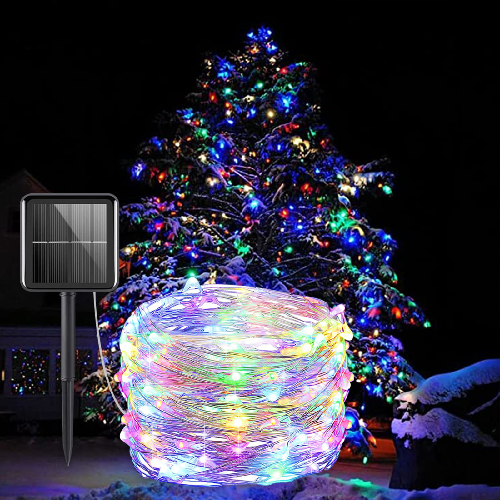 Solar Powered LED String Fairy Lights Outdoor Party Xmas Tree Decor Waterproof U 