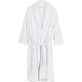 thumbnail image 1 of NY Threads Womens Fleece Bathrobe - Shawl collar Soft Plush Robe Spa Robe (Medium, White), 1 of 2