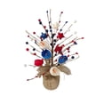 thumbnail image 2 of Kbndieu Red White and Blue Artificial Flowers Decorative Tree, 4 of July Decor Patriotic Memorial Fake Berry Stem Picks for Independence Day Decor Floral Arrangement Table Centerpieces, 2 of 6