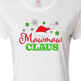 thumbnail image 4 of Inktastic Mawmaw Claus with Christmas Santa Hat and Snowflakes Women's T-Shirt, 4 of 5