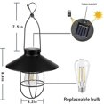 thumbnail image 2 of Solar Lantern Outdoor Hanging Light Metal Solar Lamp with Warm White Edison Bulb Design for Garden Yard Patio Porch Decor, 2 of 5
