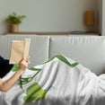 thumbnail image 3 of Animal Soft Flannel Fleece Blanket, Little Frog on Branch of the Tree in Rainforest Nature Jungle Life Art Earth, Cozy Plush for Indoor and Outdoor Use, 70" x 90", Green White Yellow, by Ambesonne, 3 of 5